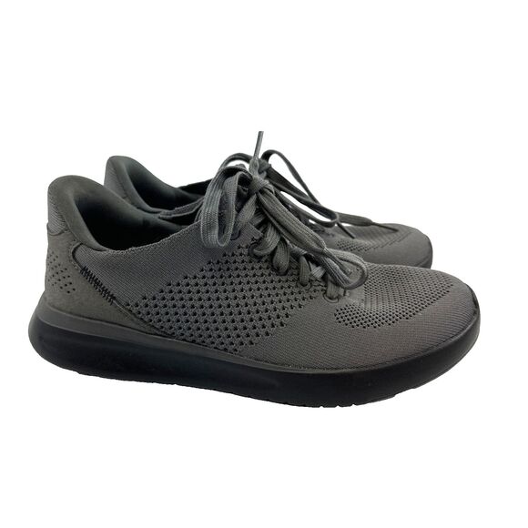 Kizik Lima Knit Sneaker Graphite Gray Lace Up Hands Free Comfort Womens 8.5 Wide - Picture 1 of 12